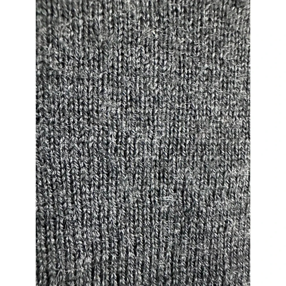 Banana Republic 100% Merino Wool Crew Neck Sweater Mens Charcoal Grey Knit LARGE